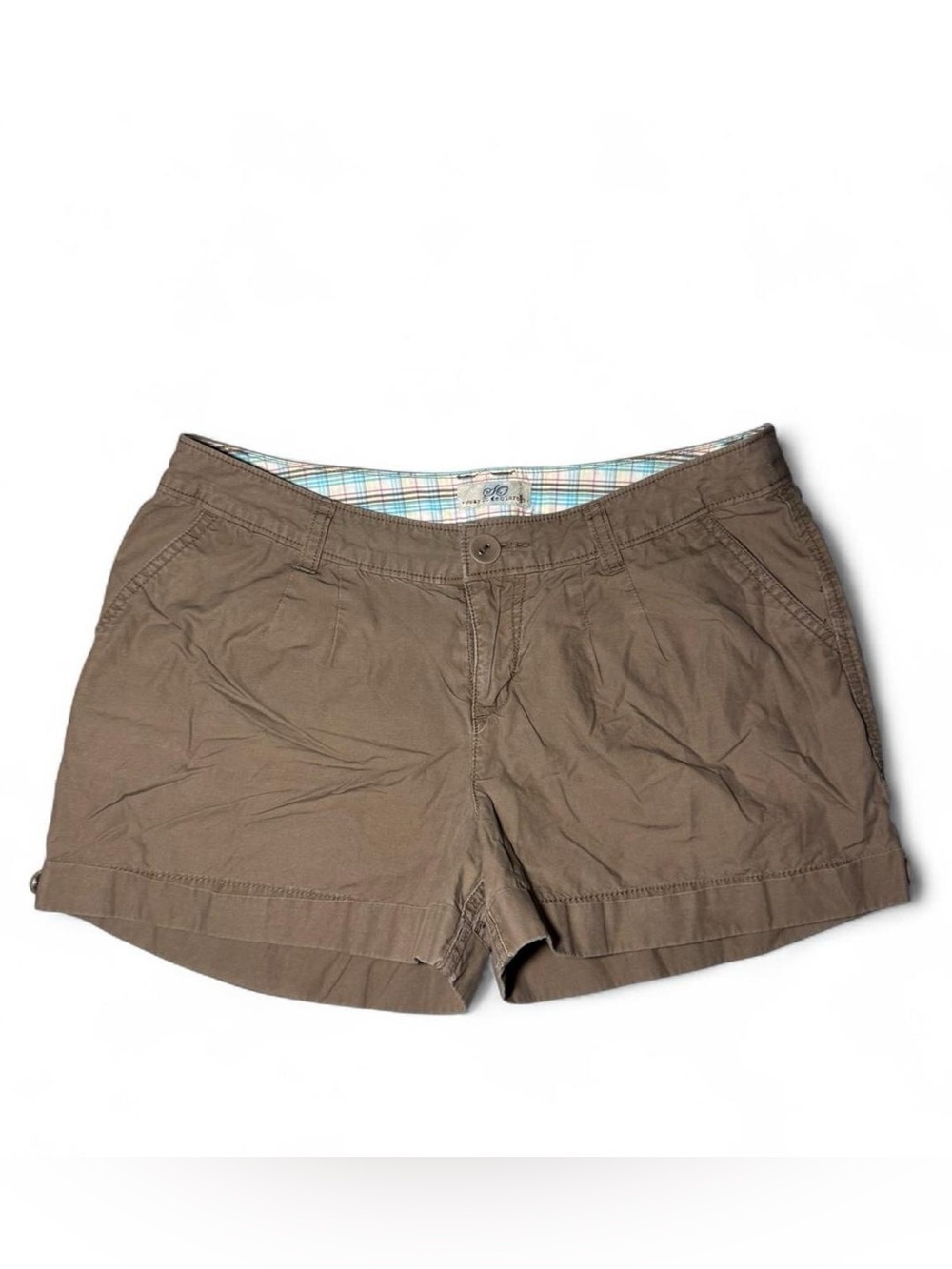 Y2K vintage Brown boho cotton shorts size 5☮️